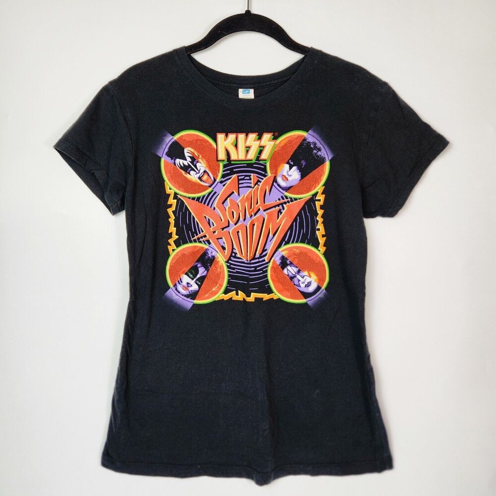 Vtg Kiss Shirt Womens XXL Band Tee Alternative Hard Punk Edgy Goth Rocker Music